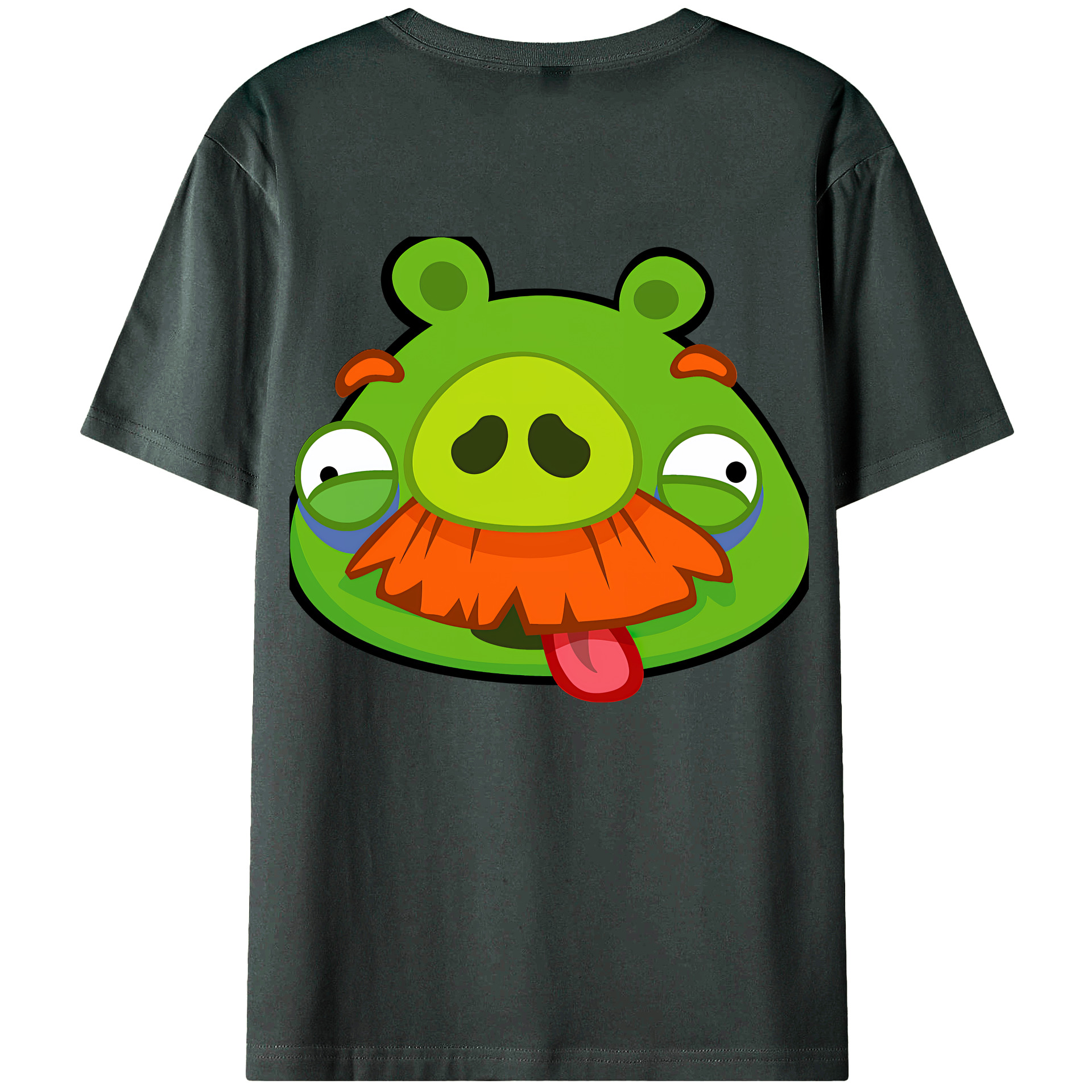 （画像用） Angry Birds アングリーバード 綿100％ メンズ半袖Tシャツ（バックプリント） 通気性